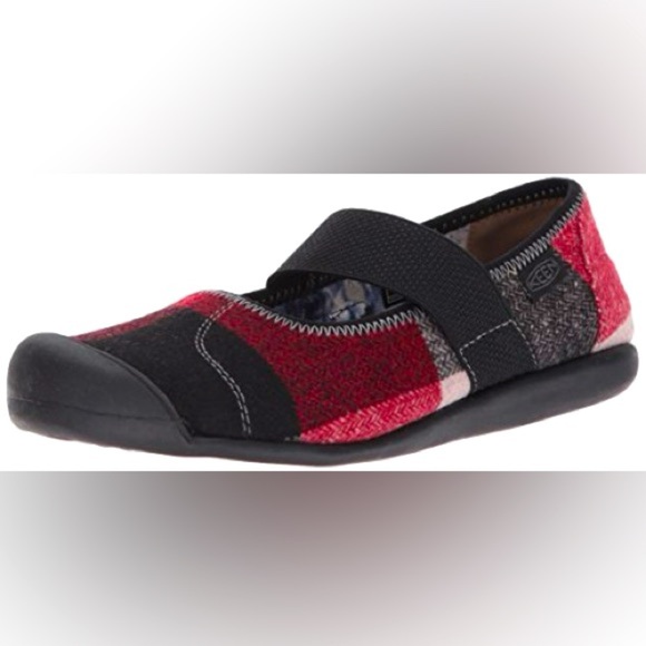 Keen Shoes - Women’s KEEN Sienna red/black plaid wool fashion sneaker- Size 8